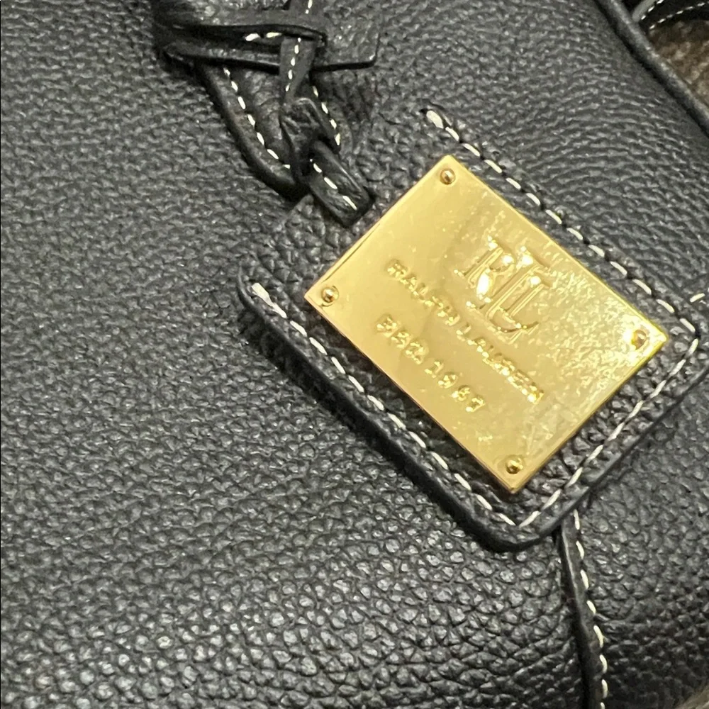 New Ralph Lauren Emerie Black Leather satchel